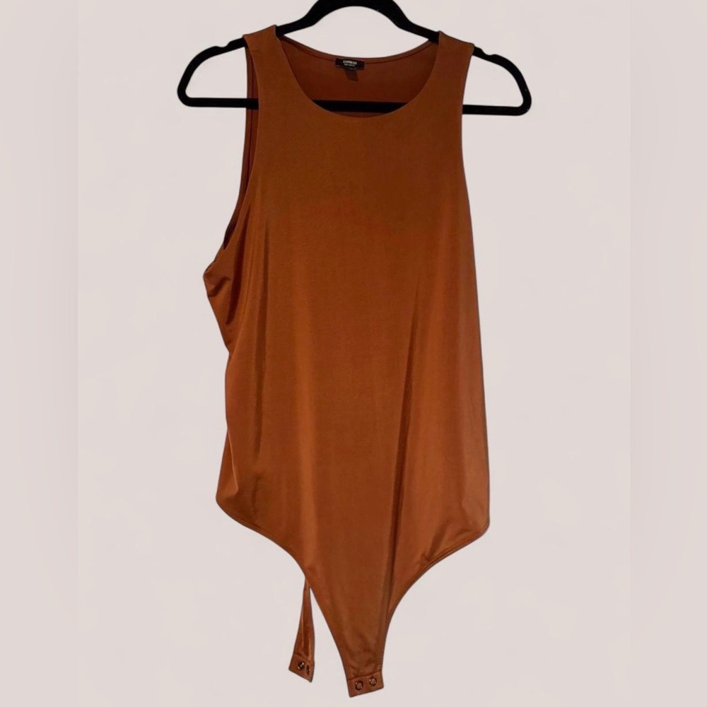 Express Women’s Sleeveless Bodysuit - Rust Brown